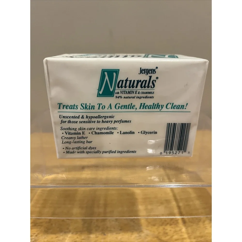 Jergens Vitamin E Chamomile Skin Conditioning‎ Bar (2) Pack 4.75 oz Soap 1995
